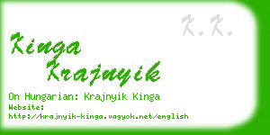 kinga krajnyik business card